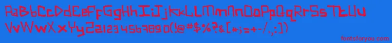 IFar Font – Red Fonts on Blue Background