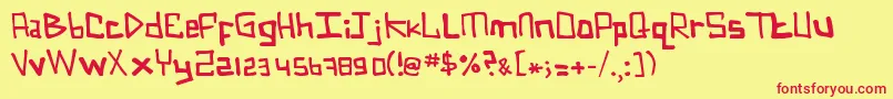 IFar Font – Red Fonts on Yellow Background