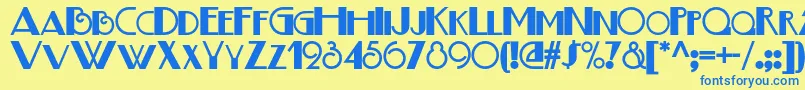 Boogienightsnf Font – Blue Fonts on Yellow Background