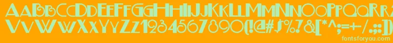 Boogienightsnf Font – Green Fonts on Orange Background