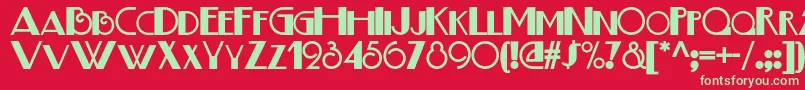 Boogienightsnf Font – Green Fonts on Red Background