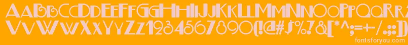 Boogienightsnf Font – Pink Fonts on Orange Background
