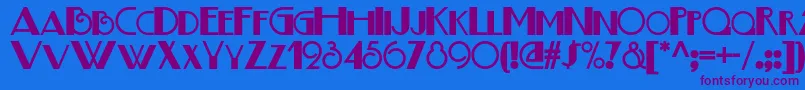 Boogienightsnf Font – Purple Fonts on Blue Background