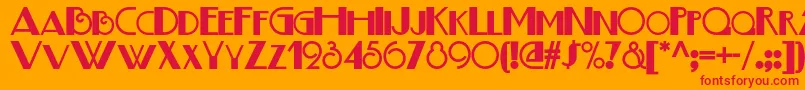 Boogienightsnf Font – Red Fonts on Orange Background