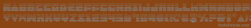 LoboTommyGradient-fontti – harmaat kirjasimet ruskealla taustalla