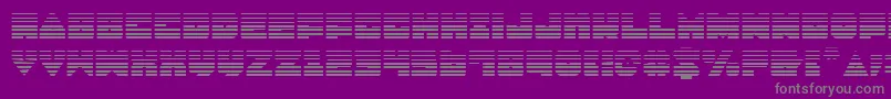 フォントLoboTommyGradient – 紫の背景に灰色の文字