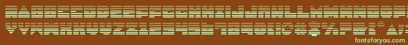 Czcionka LoboTommyGradient – zielone czcionki na brązowym tle