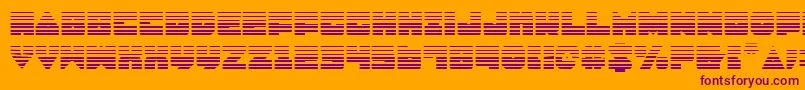 フォントLoboTommyGradient – オレンジの背景に紫のフォント
