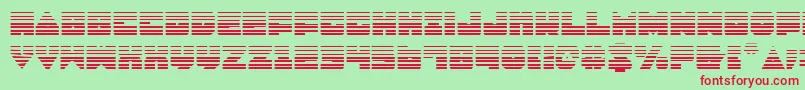 LoboTommyGradient Font – Red Fonts on Green Background