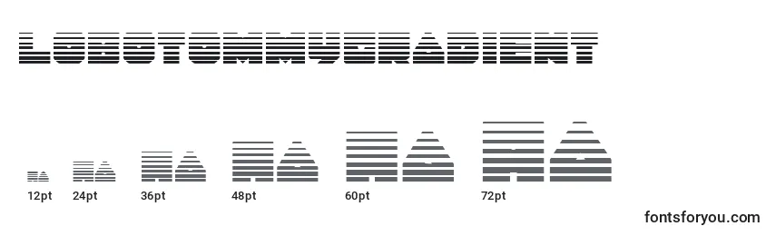 LoboTommyGradient Font Sizes