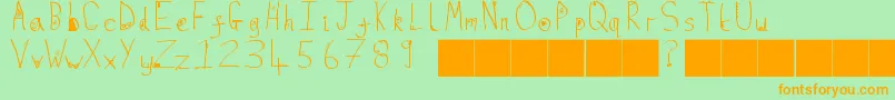 FugaciousElixir Font – Orange Fonts on Green Background