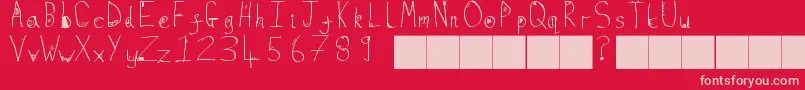 FugaciousElixir Font – Pink Fonts on Red Background