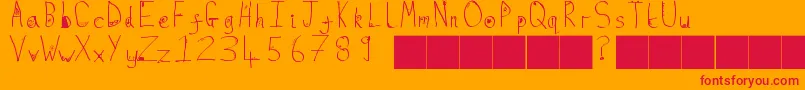 FugaciousElixir Font – Red Fonts on Orange Background