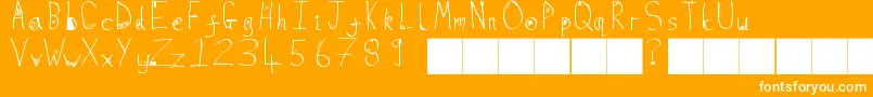 FugaciousElixir-Schriftart – Weiße Schriften auf orangefarbenem Hintergrund