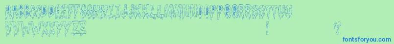 GoodnightFreak Font – Blue Fonts on Green Background