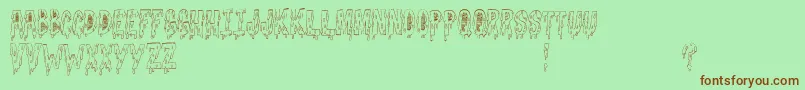 GoodnightFreak Font – Brown Fonts on Green Background