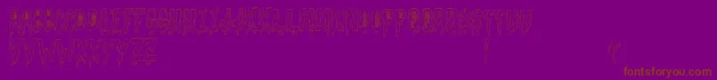 GoodnightFreak-Schriftart – Braune Schriften auf violettem Hintergrund