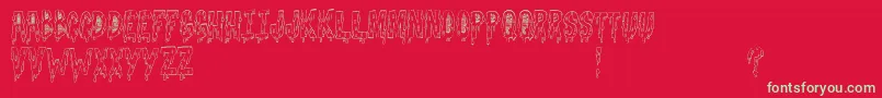 GoodnightFreak Font – Green Fonts on Red Background
