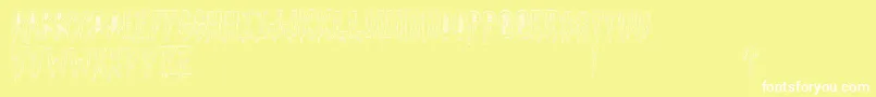GoodnightFreak-Schriftart – Weiße Schriften auf gelbem Hintergrund