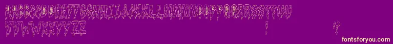 GoodnightFreak Font – Yellow Fonts on Purple Background