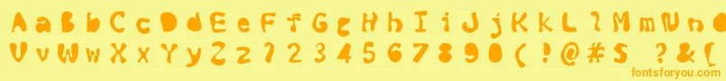 Blackink Font – Orange Fonts on Yellow Background