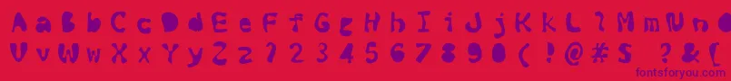 Blackink Font – Purple Fonts on Red Background