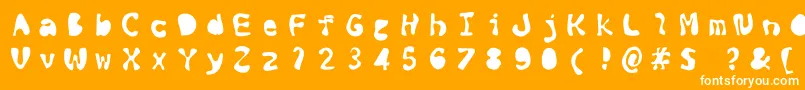 Blackink Font – White Fonts on Orange Background