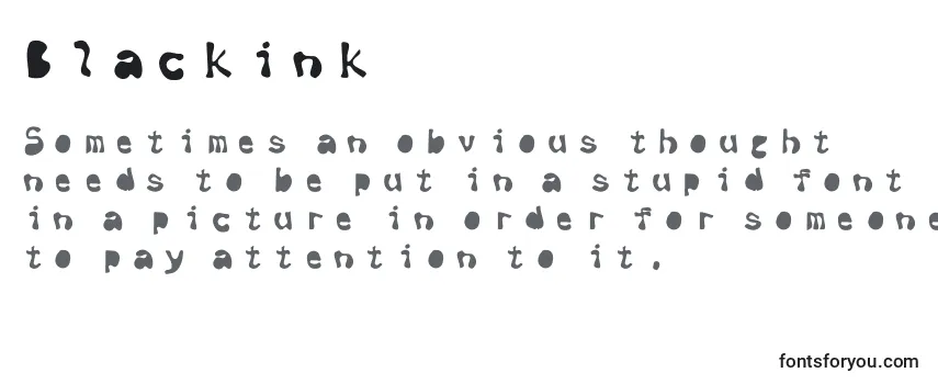 Шрифт Blackink