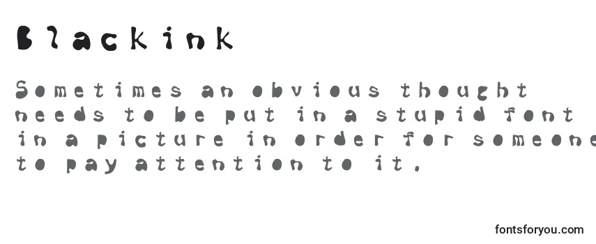 Blackink Font