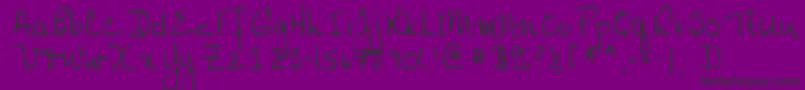 JanetRegular Font – Black Fonts on Purple Background