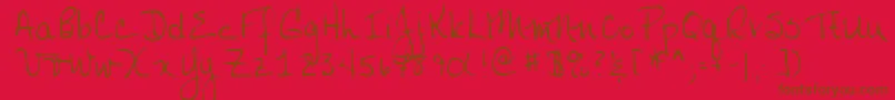 JanetRegular Font – Brown Fonts on Red Background