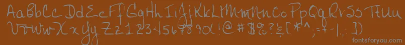 JanetRegular Font – Gray Fonts on Brown Background
