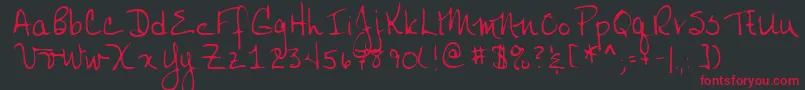 JanetRegular-Schriftart – Rote Schriften auf schwarzem Hintergrund