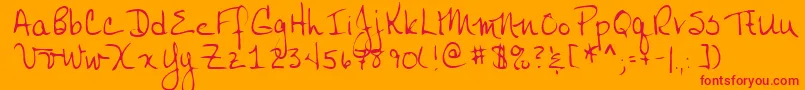 JanetRegular Font – Red Fonts on Orange Background