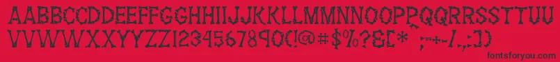 GeThemBones Font – Black Fonts on Red Background