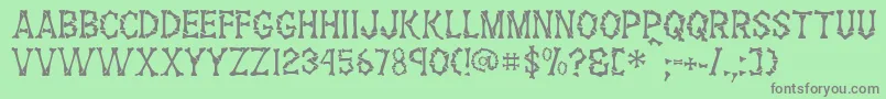 GeThemBones Font – Gray Fonts on Green Background