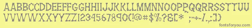 GeThemBones Font – Gray Fonts on Yellow Background