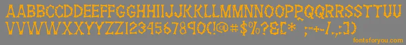 GeThemBones-Schriftart – Orangefarbene Schriften auf grauem Hintergrund