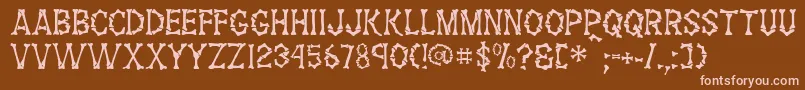 GeThemBones Font – Pink Fonts on Brown Background