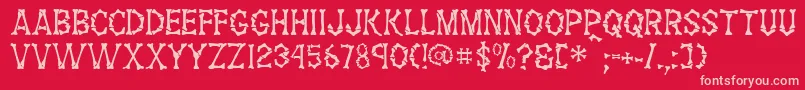 GeThemBones Font – Pink Fonts on Red Background