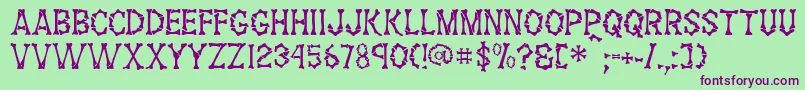 GeThemBones Font – Purple Fonts on Green Background