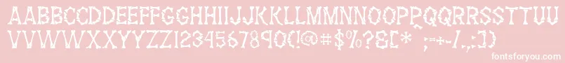 GeThemBones Font – White Fonts on Pink Background