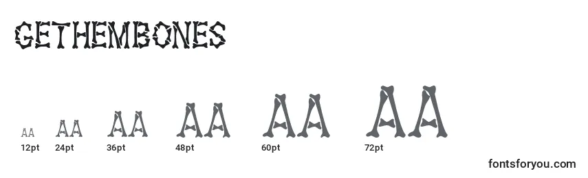 Размеры шрифта GeThemBones