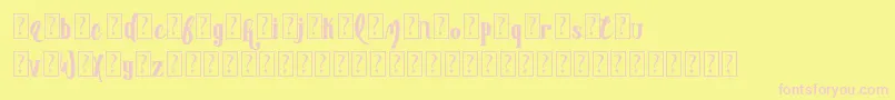 AdvertisingmasterDemo Font – Pink Fonts on Yellow Background