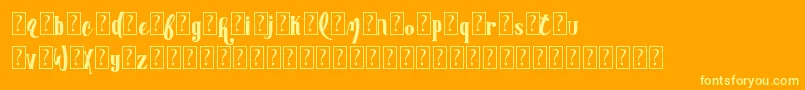 AdvertisingmasterDemo Font – Yellow Fonts on Orange Background