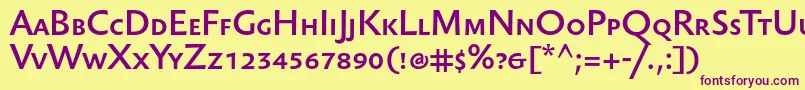 Sebastianmediumsc Font – Purple Fonts on Yellow Background
