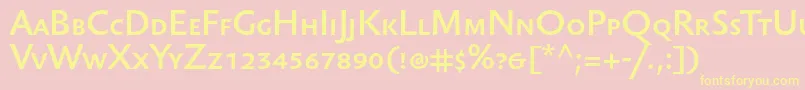 Sebastianmediumsc Font – Yellow Fonts on Pink Background