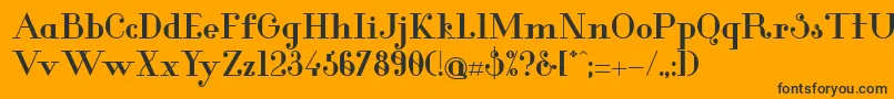 GlamorBold Font – Black Fonts on Orange Background