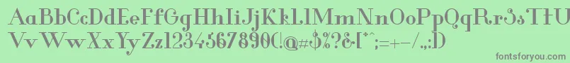 GlamorBold Font – Gray Fonts on Green Background