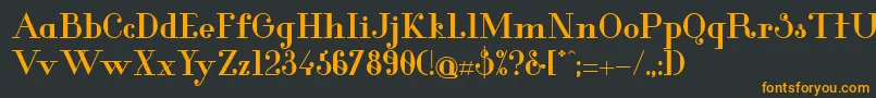 GlamorBold Font – Orange Fonts on Black Background